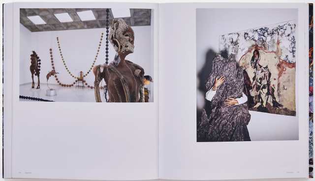 A photo of an open book spread - A New Monograph Follows The Evolution Of Wangechi Mutu's Mythologizing Practice — Colossal